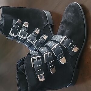 Gianni Greggori Suede Multi Buckle Boots
